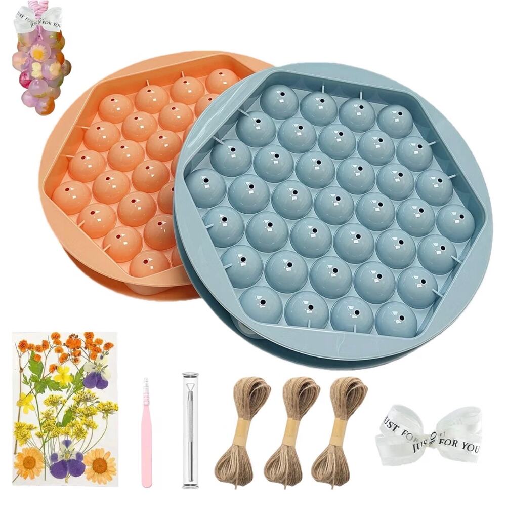 2 Pcs Plastic Grape Soap Mold, DIY Soap Making Kit